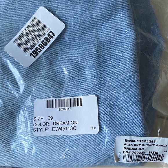 NEW Etica Alex Boy Raw Angled Hem Skinny Ankle Light Wash Jeans NWT - Picture 11 of 11